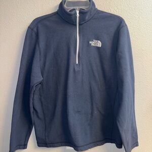 The North Face Men's Dark Blue 1/4 Zip-Up Sweater-SZ M